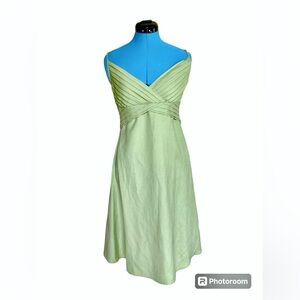 NWT CALVIN Klein sage green linen/rayon sundress Size 4